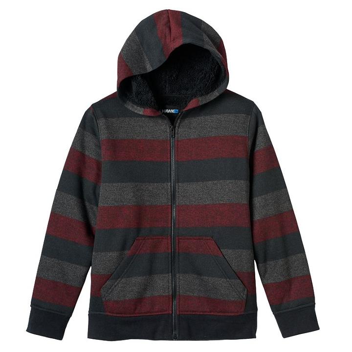 Boys 8-20 Tony Hawk Rugby-striped Hoodie, Boy's, Size: Medium, Red