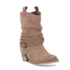 Dingo Twisted Sister Women's Suede Cowboy Boots, Size: Medium (8.5), Brown