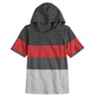 Boys 8-20 Urban Pipeline&reg; Striped Hooded Tee, Size: Medium, Med Red