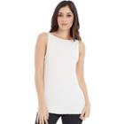 Women's Marika Madison Drape Back Tank, Size: Large, White