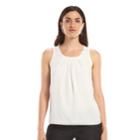 Women's Elle&trade; Dot Pleated Tank, Size: Large, White