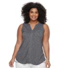 Plus Size Sonoma Goods For Life&trade; Utility Tank, Women's, Size: 3xl, Black