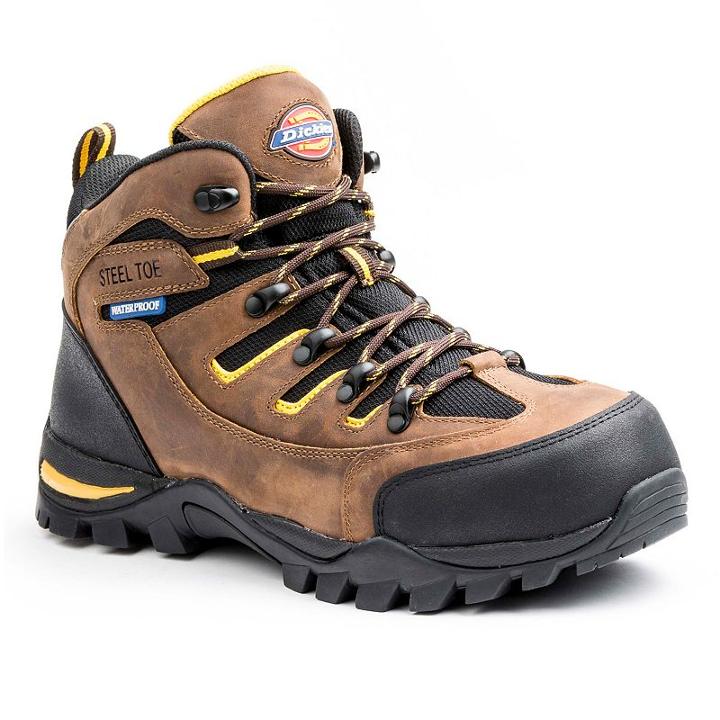 Dickies Sierra Men's Waterproof Steel-toe Work Boots, Size: Medium (12), Brown