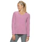 Women's Tek Gear&reg; Long Sleeve Microfleece Top, Size: Small, Med Purple