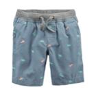 Boys 4-8 Carter's Ribbed Waist Schiffli Dinosaur Shorts, Size: 7, Blue