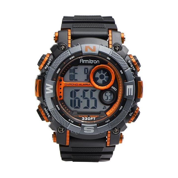 Armitron Men's Digital Chronograph Watch, Size: Xl, Orange