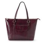 Sorella Marleen Exotic Crocodile Tote, Women's, Red