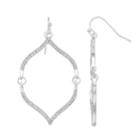 Lc Lauren Conrad Half-pentagon Pave Drop Earrings, Women's, Silver