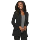 Women's Apt. 9&reg; Ribbed Bell Sleeve Cardigan, Size: Large, Black