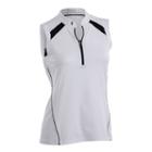 Women's Nancy Lopez Sporty Sleeveless Golf Polo, Size: Xl, White