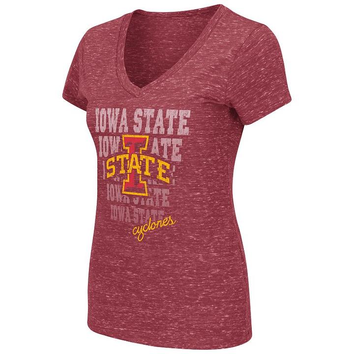 Women's Iowa State Cyclones Delorean Tee, Size: Large, Dark Red