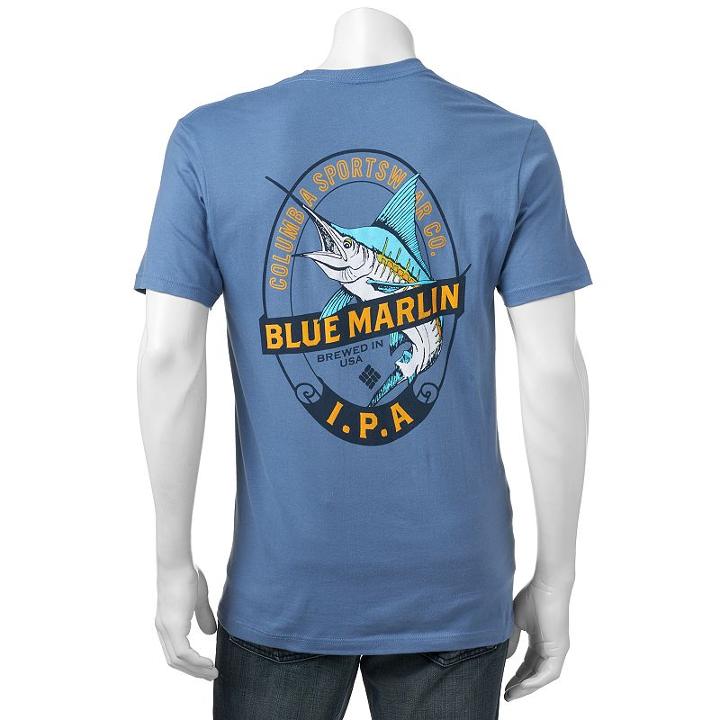 Men's Columbia Blue Marlin Ipa Tee, Size: Large, Grey Other