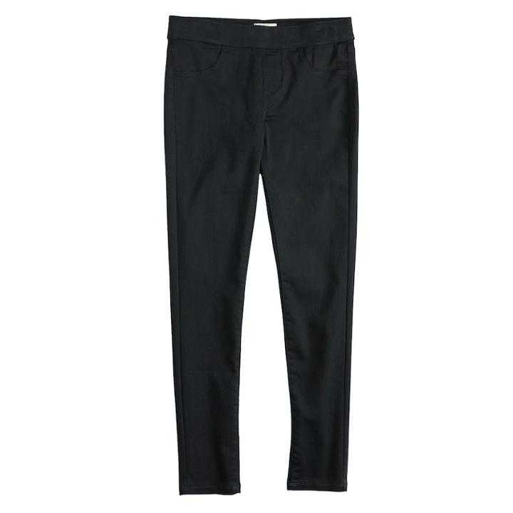 Girls 7-16 & Plus Size So&reg; Pull-on Ultimate Jeggings, Size: 20 1/2, Black