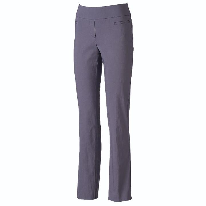 Women's Apt. 9&reg; Modern Fit Bootcut Dress Pants, Size: 14, Dark Grey