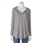 Women's Olivia Sky Striped Thermal Tunic, Size: Small, Med Grey