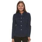 Women's Croft & Barrow&reg; Utility Jacket, Size: Xxl, Blue (navy)