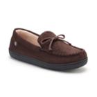 Men's Isotoner Microsuede Moccasin Slippers, Size: Xl, Dark Brown