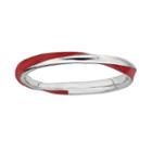 Stacks And Stones Sterling Silver Red Enamel Twist Stack Ring, Women's, Size: 8