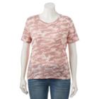 Juniors' Plus Size Mudd&reg; Washed Crewneck Tee, Teens, Size: 1xl, Lt Orange