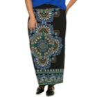 Plus Size Apt. 9&reg; Print Column Maxi Skirt, Women's, Size: 2xl, Black Multi Print