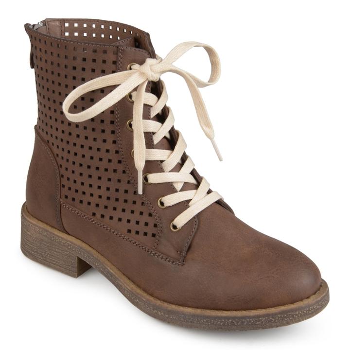 Journee Collection Essex Women's Ankle Boots, Size: Medium (6.5), Med Brown
