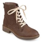 Journee Collection Essex Women's Ankle Boots, Size: Medium (6.5), Med Brown