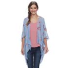 Mudd&reg; Embroidered Floral Wrap, Women's, Blue