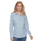 Women's Croft & Barrow&reg; Button-front Shirt, Size: Xl, Med Blue