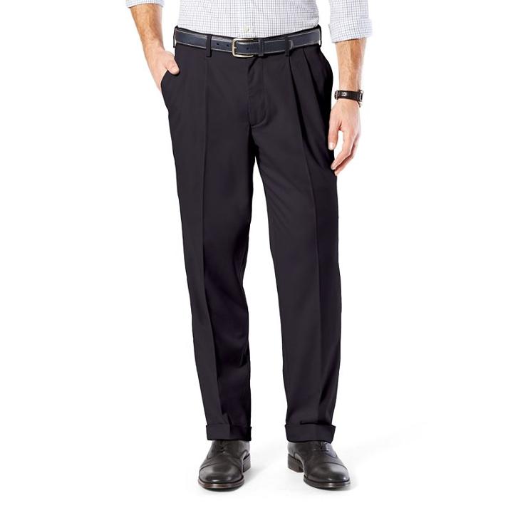 Men's Dockers&reg; Classic-fit Comfort Khaki Pants - Pleated D3, Size: 30x32, Blue (navy)
