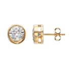 Forever Brilliant 2 Carat T.w. Lab-created Moissanite 14k Gold Solitaire Earrings, Women's, White