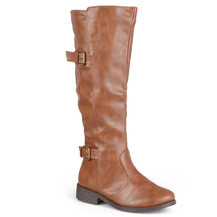 Journee Collection Jagger Womens Buckle Riding Boots, Women's, Size: 10, Brown