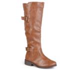 Journee Collection Jagger Womens Buckle Riding Boots, Women's, Size: 10, Brown