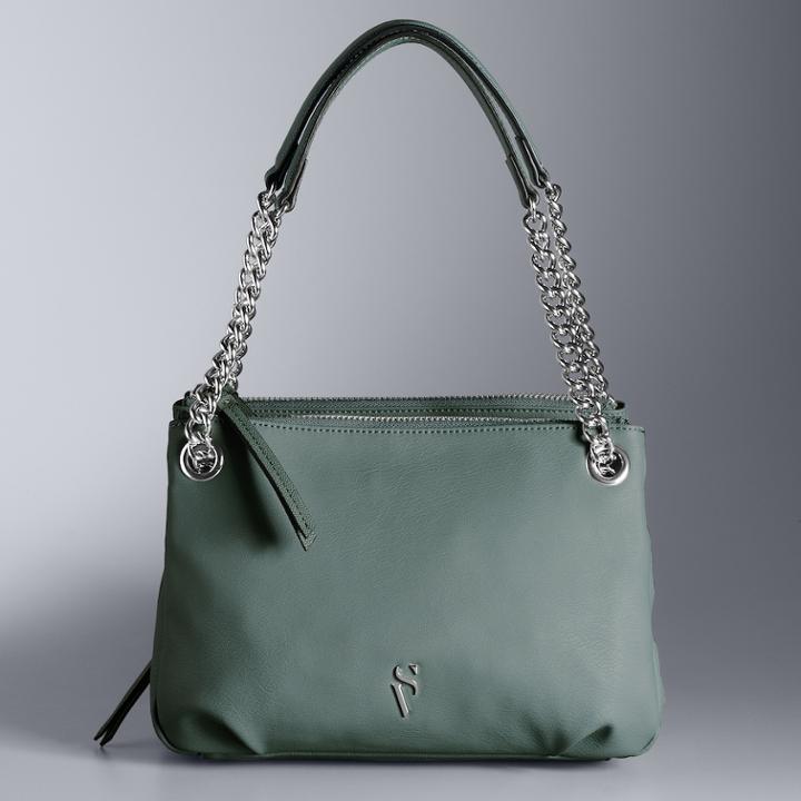 Simply Vera Vera Wang Brent Triple Entry Shoulder Bag, Women's, Med Blue