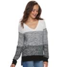 Juniors' So&reg; Raglan V-neck Sweater, Teens, Size: Small, Black
