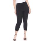 Plus Size White Mark Capri Leggings, Women's, Black