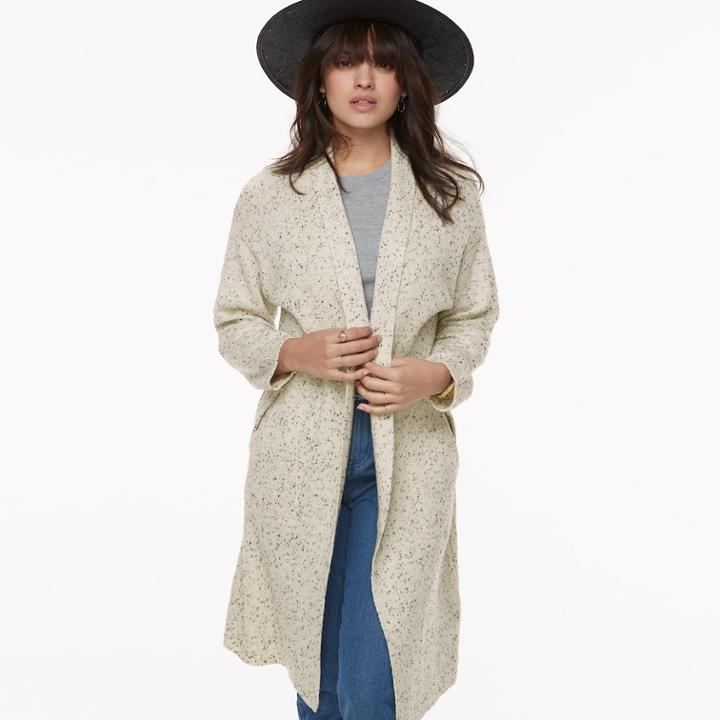 K/lab Tweed Open-front Cardigan, Teens, Size: Xl, White
