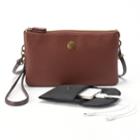 Stone & Co. Trifecta Pebbled Leather Phone Charging Convertible Crossbody Bag, Women's, Med Brown