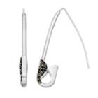 Simply Vera Vera Wang Nickel Free Safety Pin Threader Earrings, Women's, Black