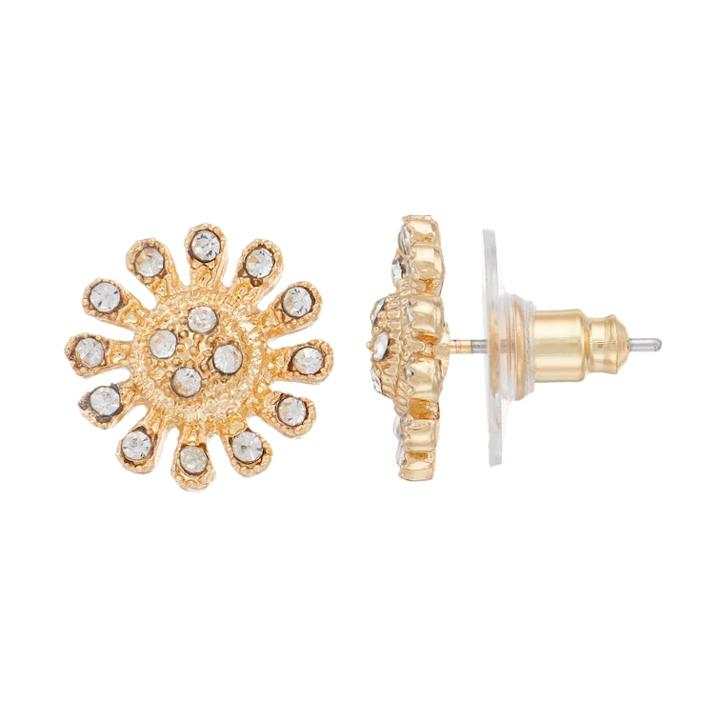 Lc Lauren Conrad Flower Nickel Free Stud Earrings, Women's, Gold