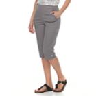 Women's Croft & Barrow&reg; Pull-on Snap Hem Skimmer Capris, Size: Xs, Dark Grey