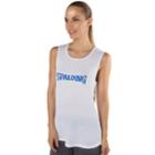 Women's Spalding Sleeveless Ombre Logo Graphic Tee, Size: Xl, White Oth