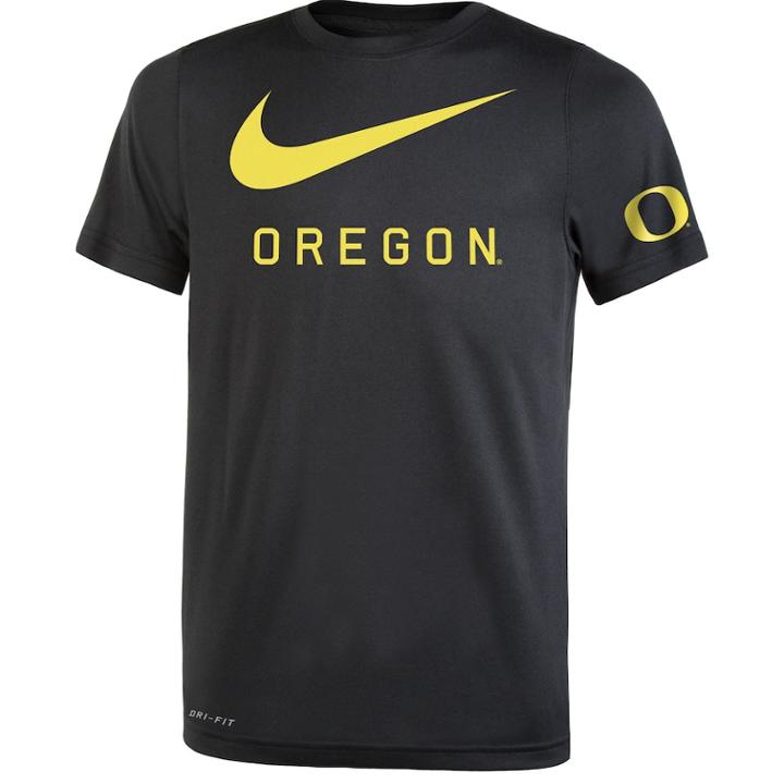Boys 8-20 Nike Oregon Ducks Legend Dna Tee, Size: S 8, Black