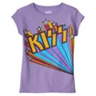 Girls 4-6x Kiss Graphic Tee, Girl's, Size: 6, Lt Purple