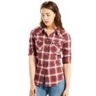 Women's Levi's Classic Tailored Western Plaid Shirt, Size: Xs, Red Other