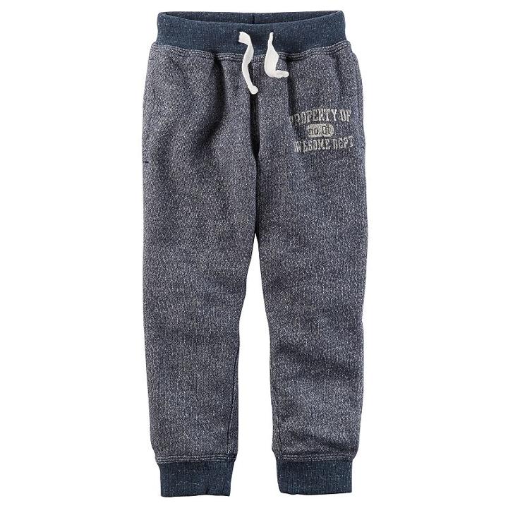 Boys 4-8 Carter's Marled Knit Jogger Pants, Size: 4, Light Grey