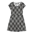 Girls 7-16 Three Pink Hearts Strappy Skater Dress, Size: 7, Grey (charcoal)