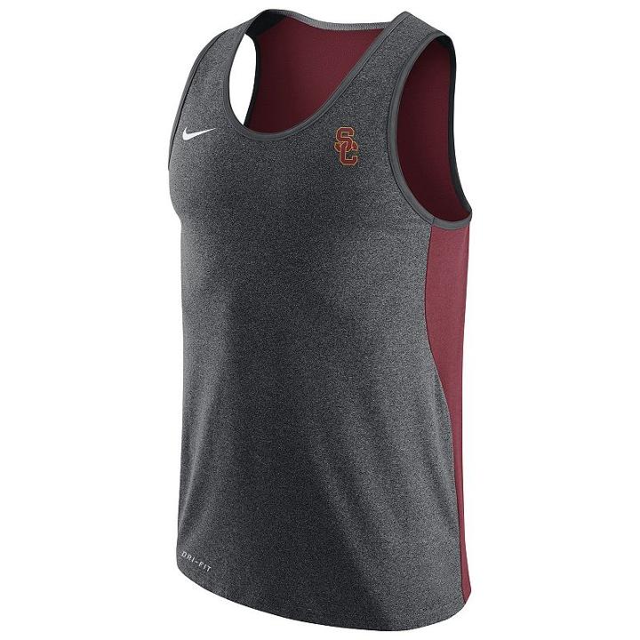 Men's Nike Usc Trojans Dri-fit Touch Tank, Size: Medium, Grey
