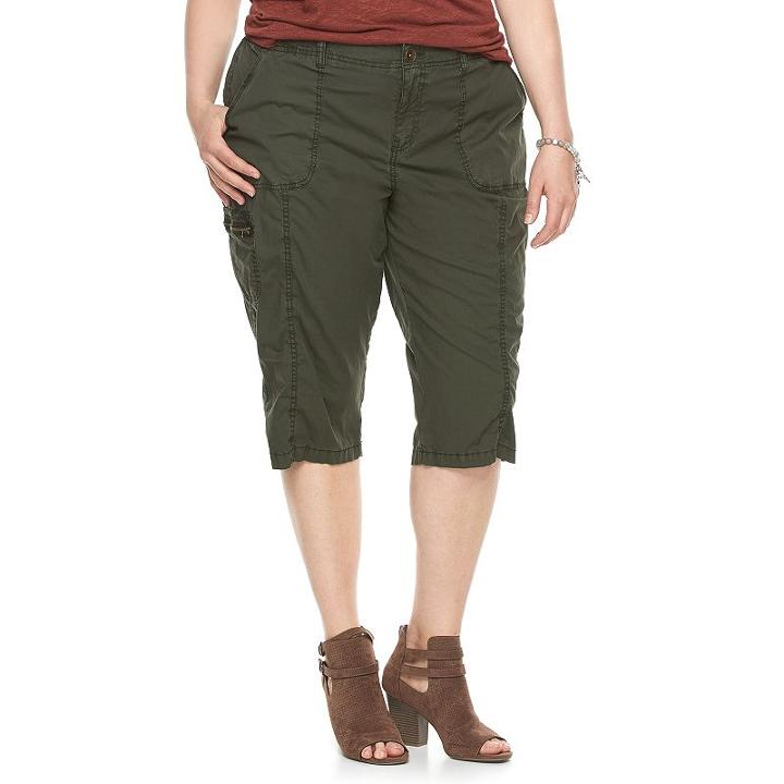 Plus Size Sonoma Goods For Life&trade; Cargo Capris, Women's, Size: 22 W, Green