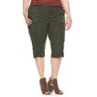 Plus Size Sonoma Goods For Life&trade; Cargo Capris, Women's, Size: 22 W, Green