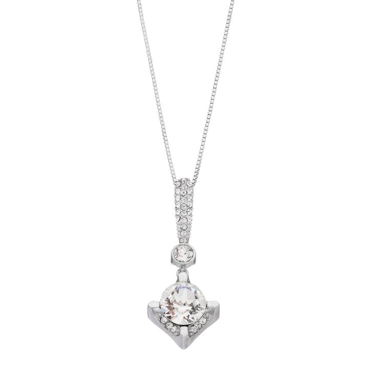 Sterling 'n' Ice Sterling Silver Crystal Drop Necklace, Women's, Size: 18, White